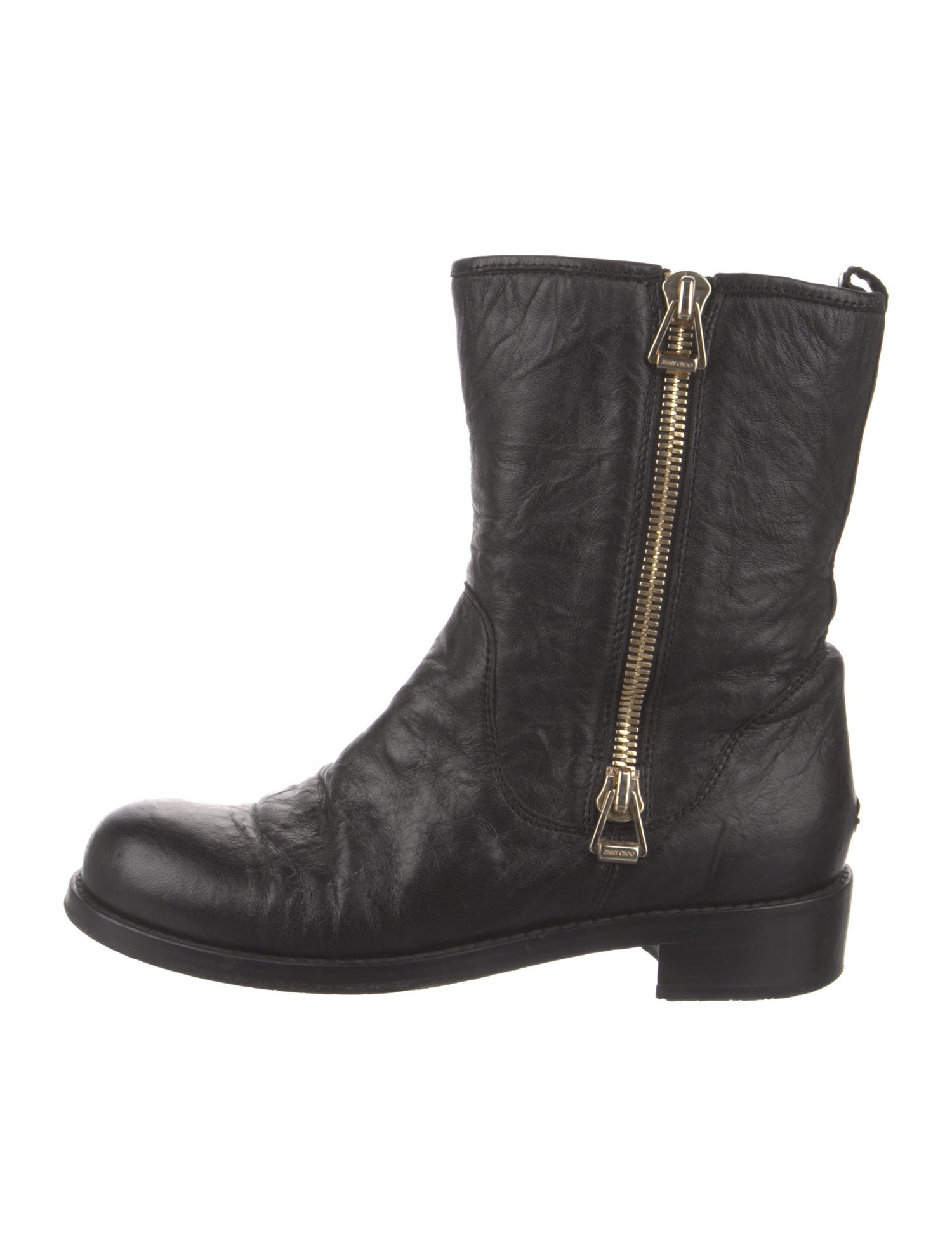 Jimmy Choo Leather Moto Boots