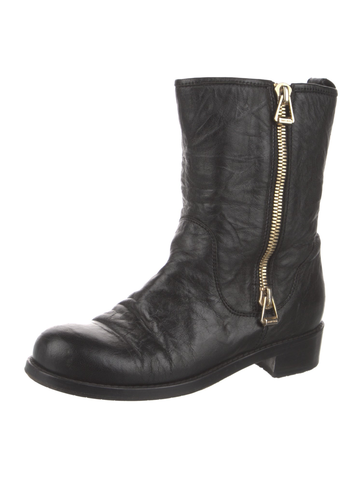 Jimmy Choo Leather Moto Boots