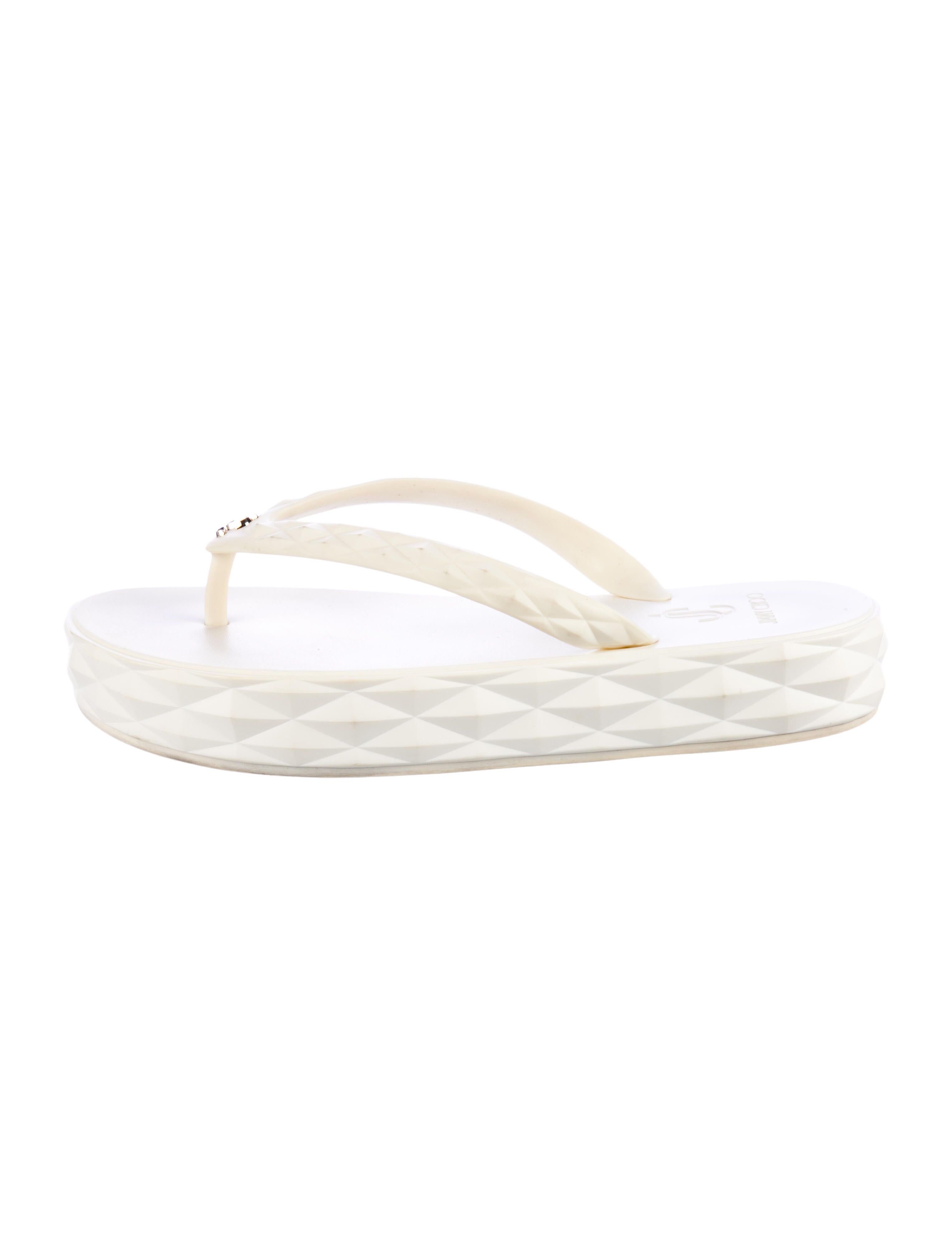Jimmy Choo Diamond Rubber Flip Flops