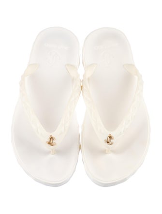 Jimmy Choo Diamond Rubber Flip Flops