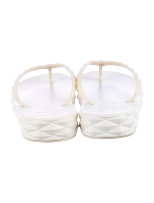 Jimmy Choo Diamond Rubber Flip Flops
