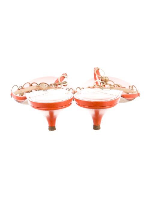 Jimmy Choo Leather Chain-Link Accents Slides