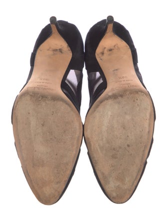 Jimmy Choo Suede Lace Pattern D'Orsay Pumps