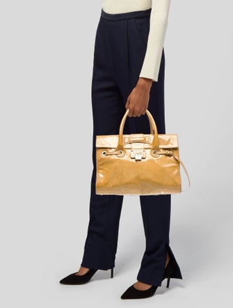 Jimmy Choo Patent Leather Top Handle Bag