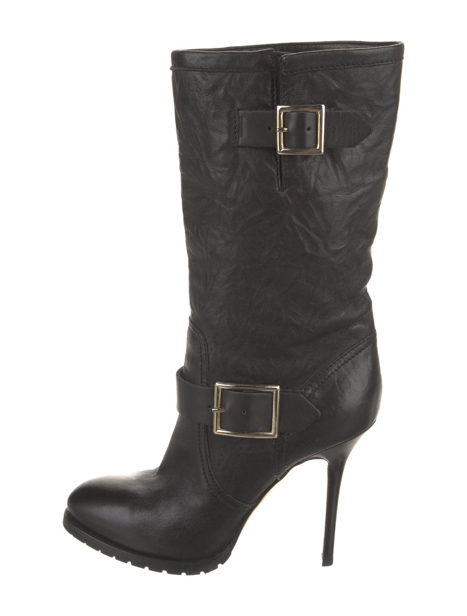 Jimmy Choo Leather Moto Boots