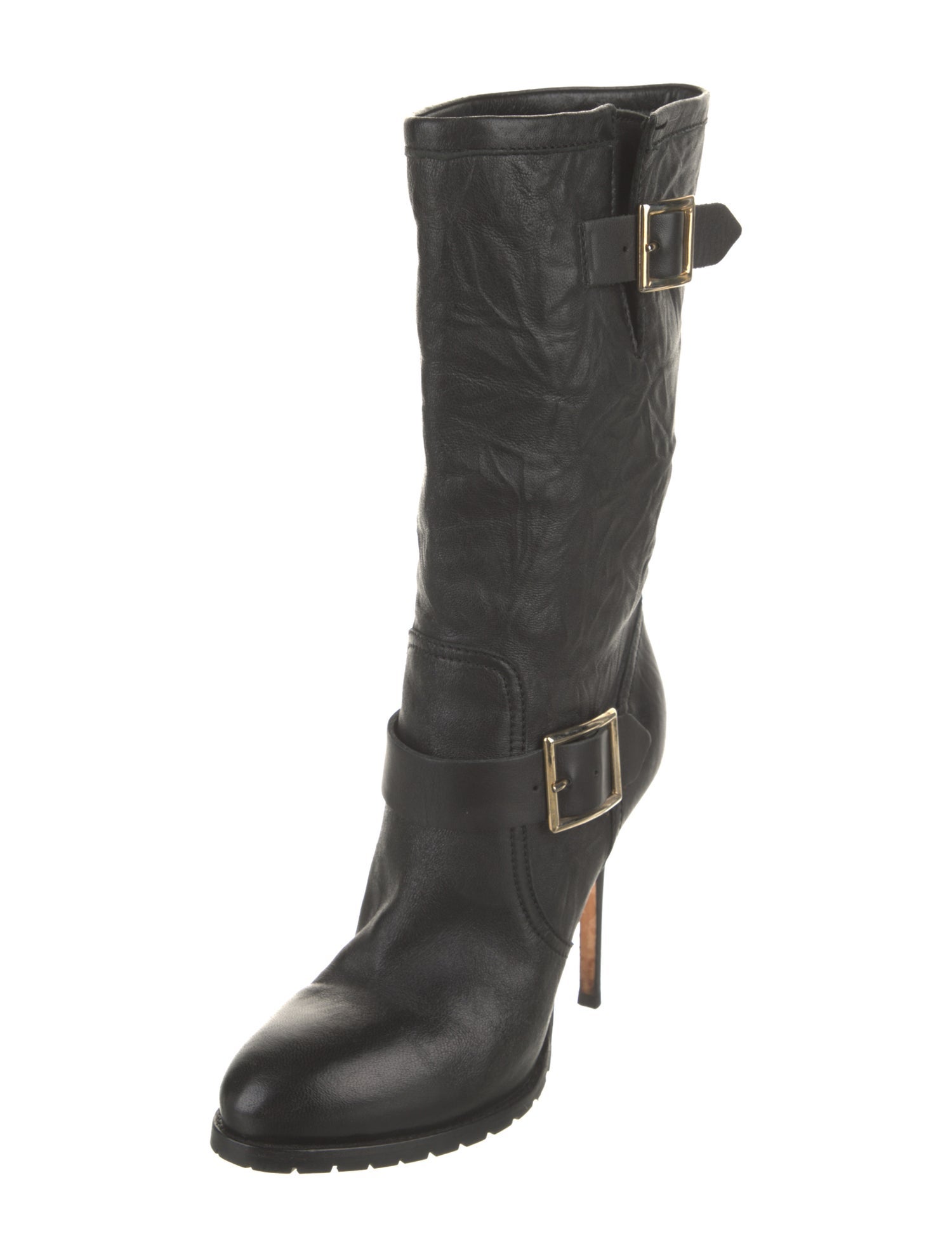 Jimmy Choo Leather Moto Boots
