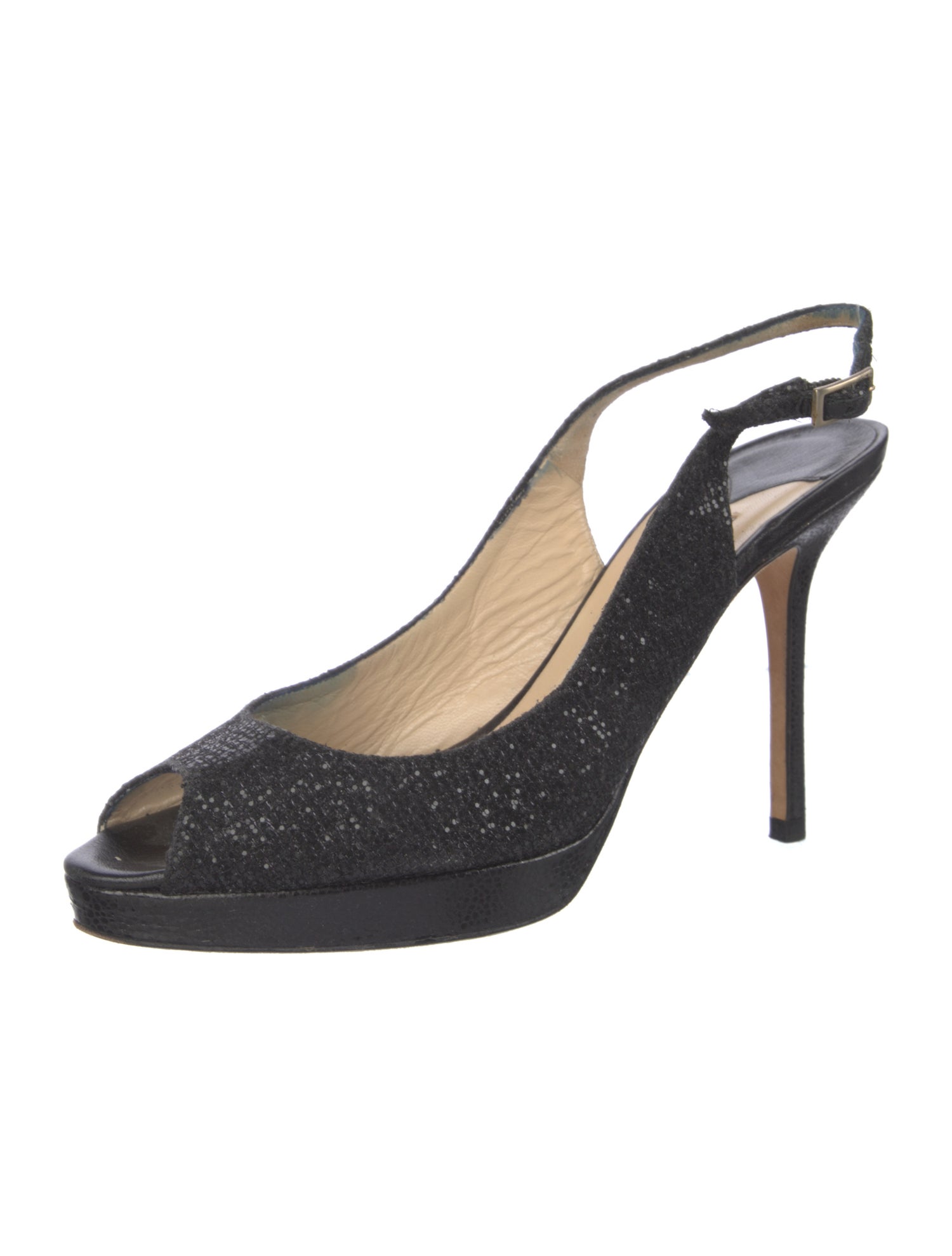 Jimmy Choo Glitter Glitter Accents Slingback Pumps