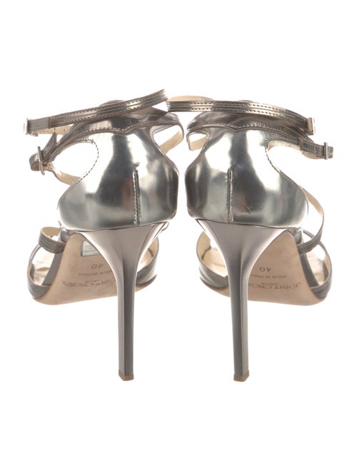 Jimmy Choo Patent Leather T-Strap Sandals