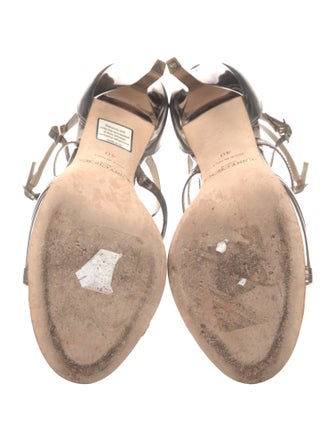 Jimmy Choo Patent Leather T-Strap Sandals