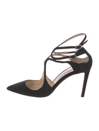 Jimmy Choo Suede Cutout Accent D'Orsay Pumps