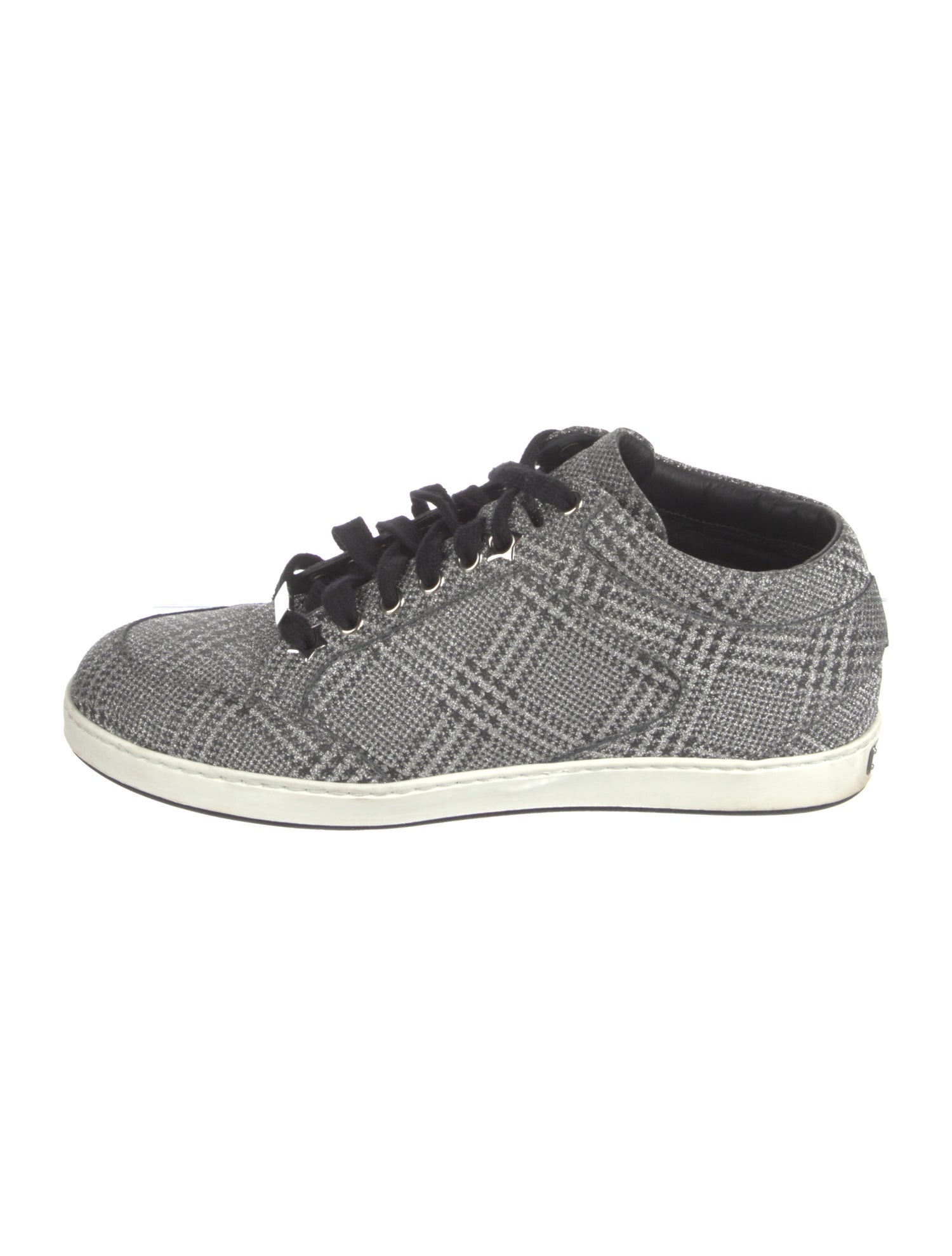 Jimmy Choo Glitter Houndstooth Print Sneakers