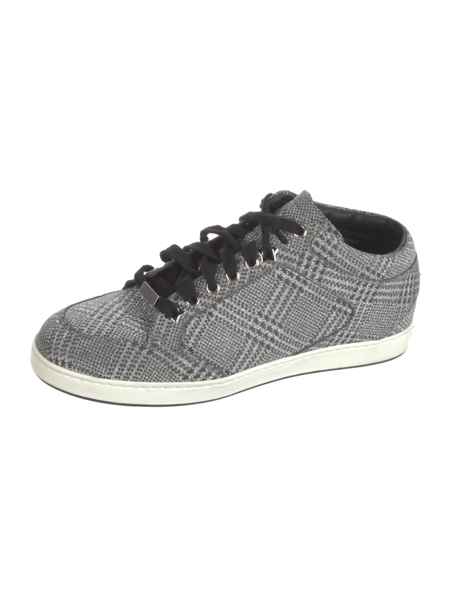 Jimmy Choo Glitter Houndstooth Print Sneakers