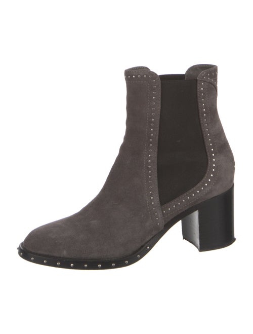 Jimmy Choo Suede Colorblock Pattern Chelsea Boots