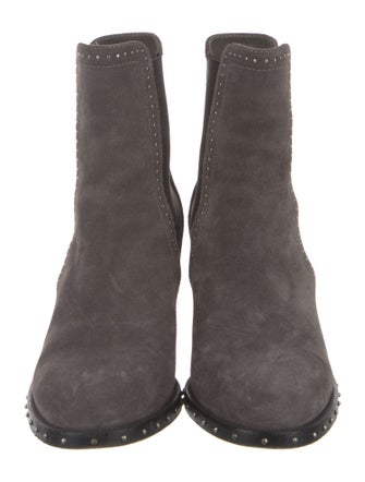 Jimmy Choo Suede Colorblock Pattern Chelsea Boots