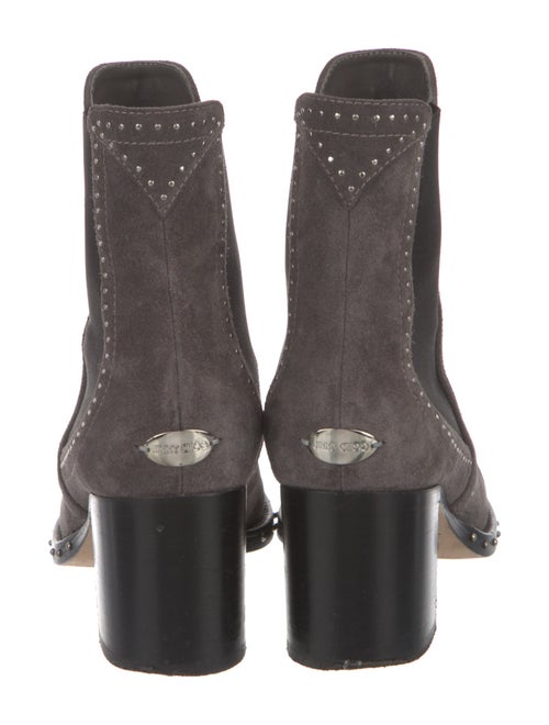 Jimmy Choo Suede Colorblock Pattern Chelsea Boots