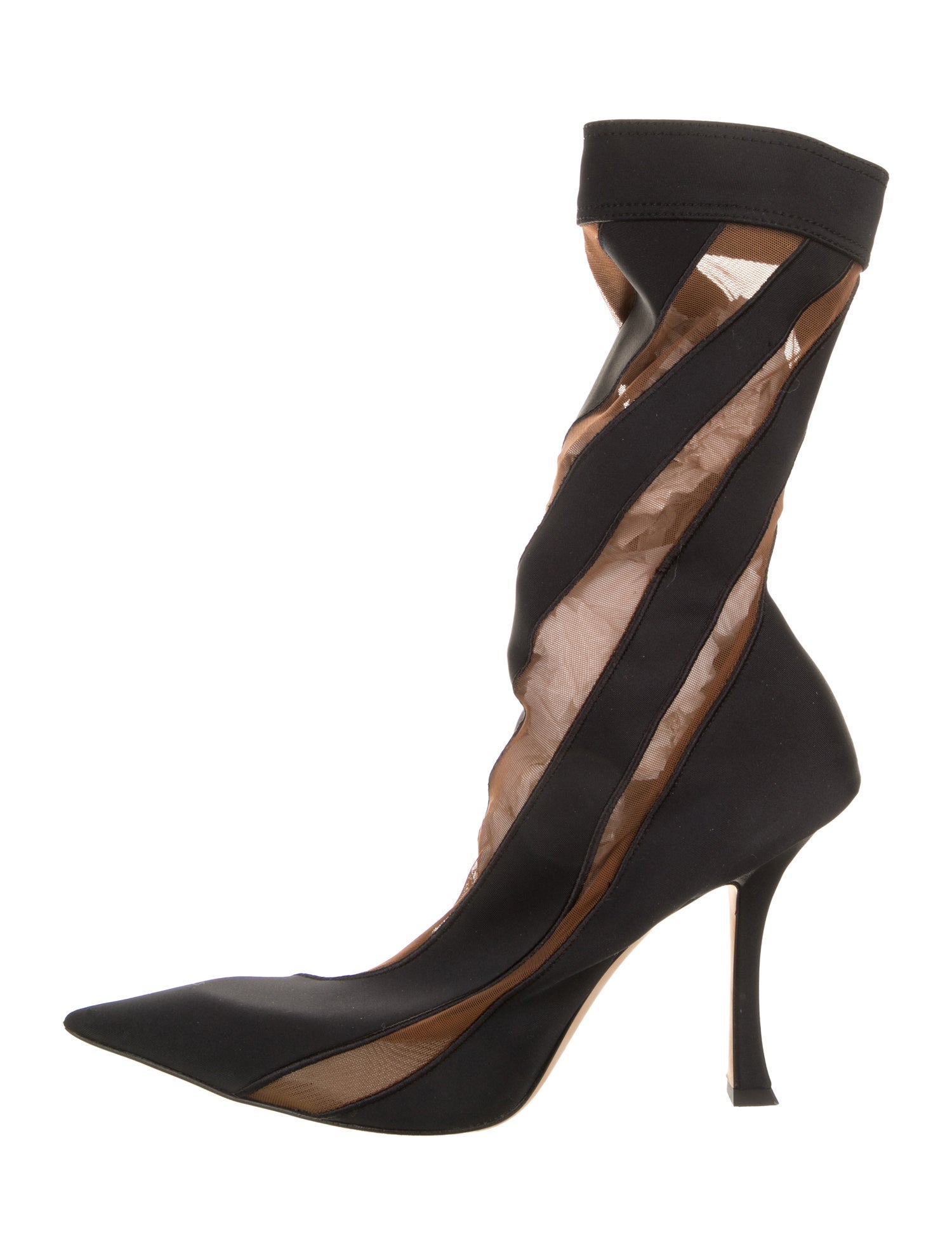 Jimmy Choo x Mugler Neoprene Colorblock Pattern Sock Boots