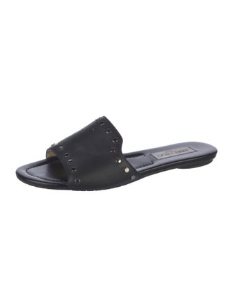 Jimmy Choo Leather Studded Accents Slides
