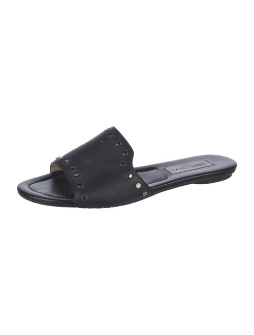 Jimmy Choo Leather Studded Accents Slides