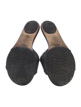 Jimmy Choo Leather Studded Accents Slides