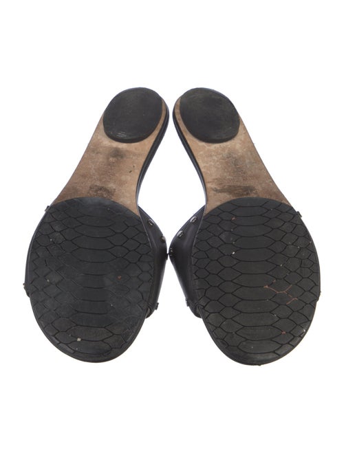 Jimmy Choo Leather Studded Accents Slides