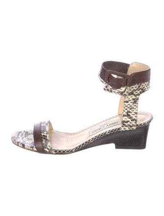 Jimmy Choo Jaimie Snakeskin Sandals