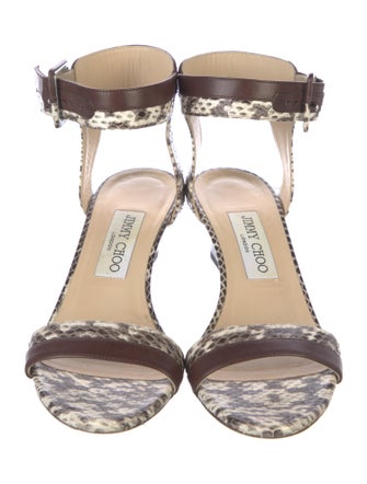 Jimmy Choo Jaimie Snakeskin Sandals