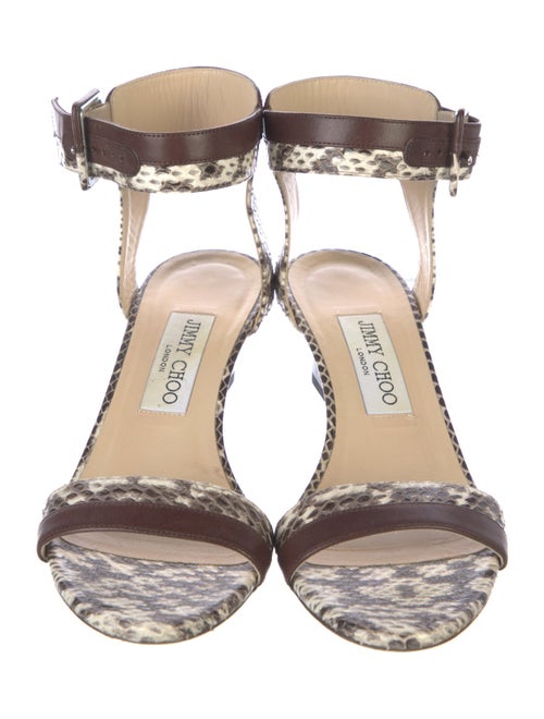 Jimmy Choo Jaimie Snakeskin Sandals