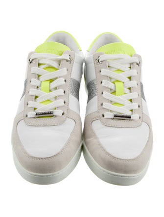 Jimmy Choo Leather Colorblock Pattern Sneakers