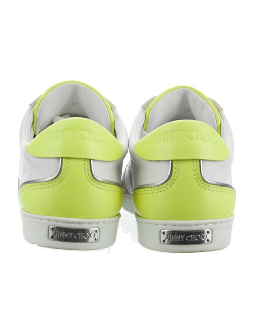 Jimmy Choo Leather Colorblock Pattern Sneakers