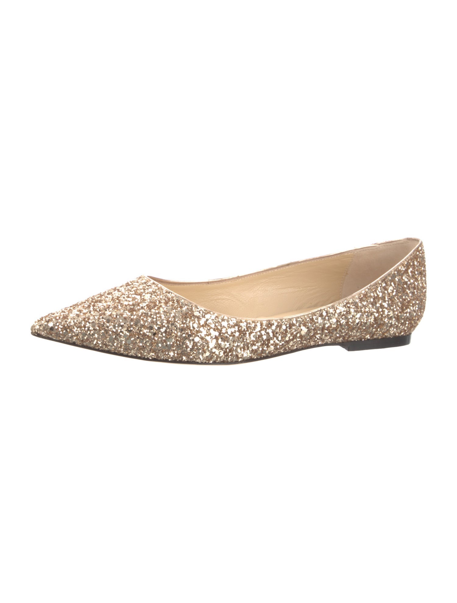 Jimmy Choo Glitter Glitter Accents Ballet Flats w/ Tags