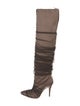 Jimmy Choo Mesh Accents Slouch Boots