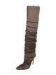 Jimmy Choo Mesh Accents Slouch Boots