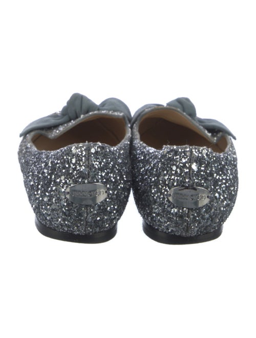 Jimmy Choo Glitter Bow Accents Loafers