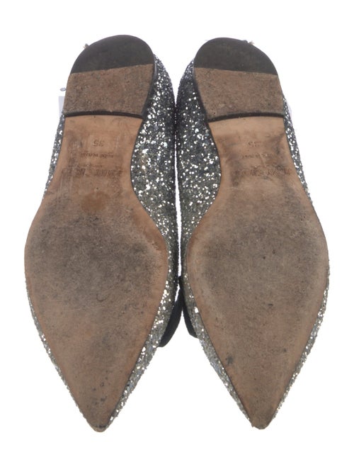 Jimmy Choo Glitter Bow Accents Loafers