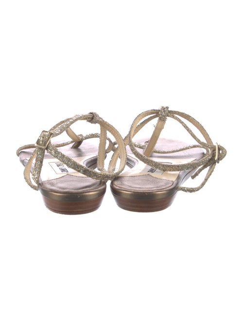 Jimmy Choo Leather Animal Print Slingback Flats