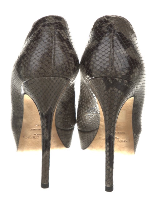 Jimmy Choo Embossed Leather Animal Print Pumps