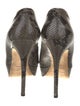 Jimmy Choo Embossed Leather Animal Print Pumps