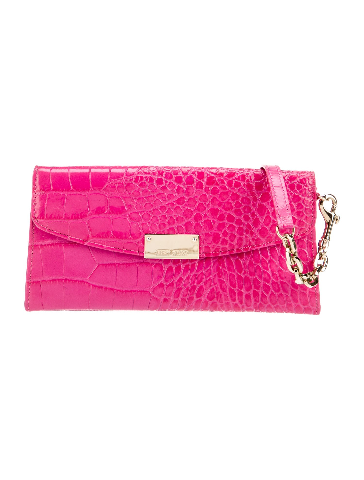 Jimmy Choo Embossed Leather Shoulder Bag