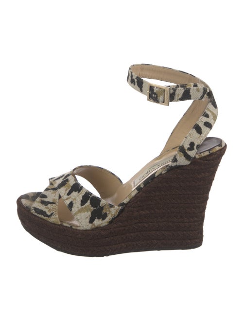 Jimmy Choo Canvas Animal Print Espadrilles