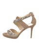 Jimmy Choo Suede Crystal Embellishments Sandals