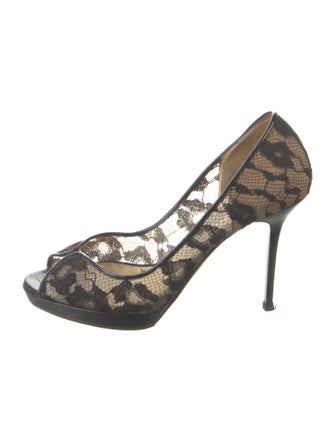 Jimmy Choo Lace Lace Pattern Pumps