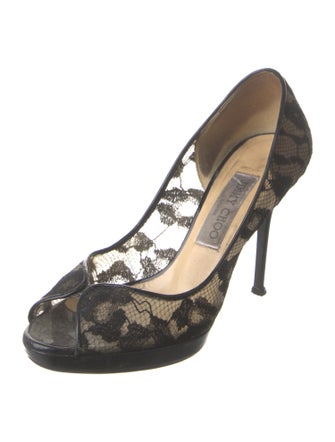 Jimmy Choo Lace Lace Pattern Pumps