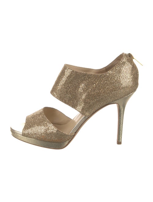 Jimmy Choo Glitter Cutout Accent Sandals