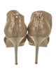 Jimmy Choo Glitter Cutout Accent Sandals