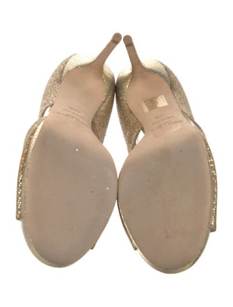 Jimmy Choo Glitter Cutout Accent Sandals