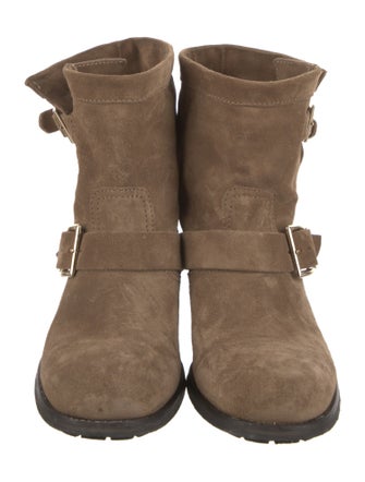 Jimmy Choo Suede Moto Boots