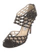 Jimmy Choo Suede Crystal Embellishments Sandals