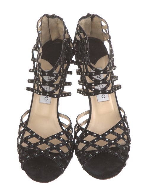 Jimmy Choo Suede Crystal Embellishments Sandals