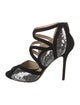 Jimmy Choo Suede Sequin Embellishments Sandals