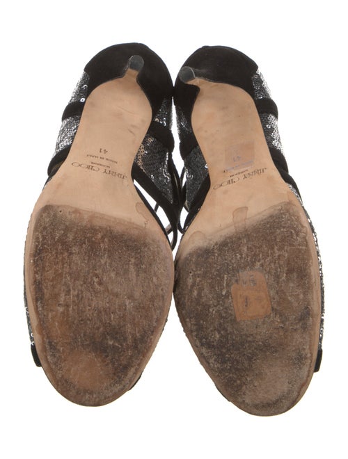 Jimmy Choo Suede Sequin Embellishments Sandals